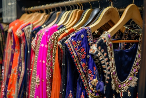 Indian Women Fashion Dresses Showcased on Hangers photo