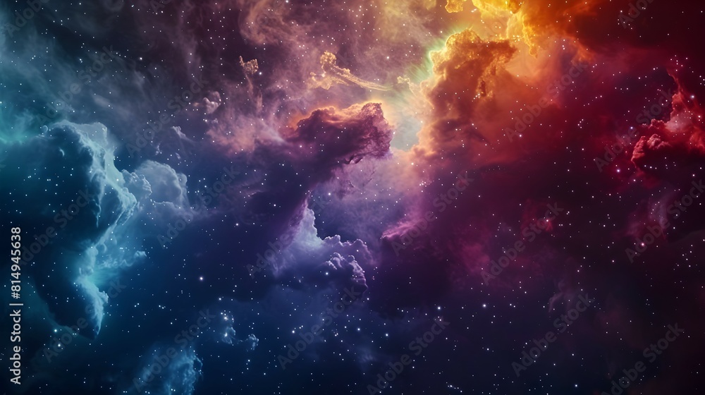 Cosmic Nebula with Radiant Energy in Space Cosmic Nebula with Radiant Energy in Space