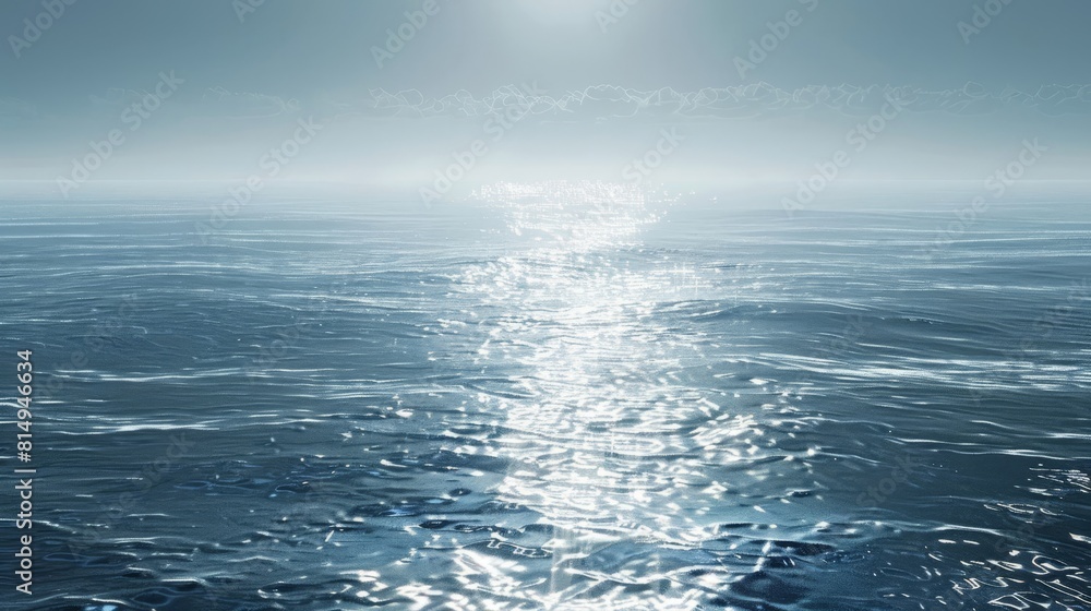 Moonlit ocean serene reflections backdrop Moonlit ocean serene reflections backdrop