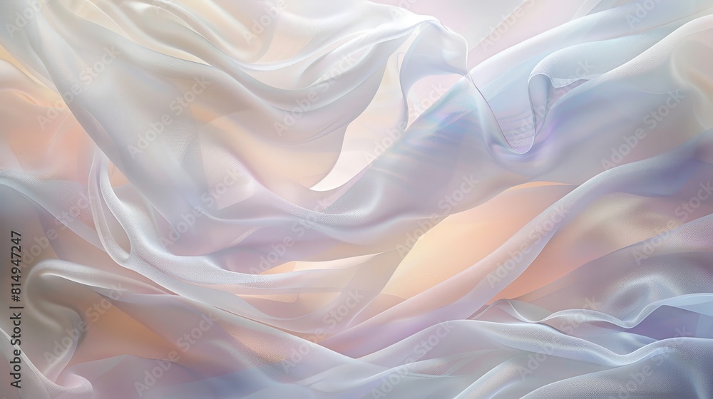 Translucent veils in opal and pearl hues create an ethereal dynamic composition backdrop Translucent veils in opal and pearl hues create an ethereal dynamic composition backdrop