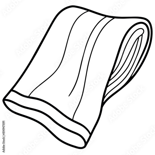 towel outline coloring book page line art illustration digital drawing