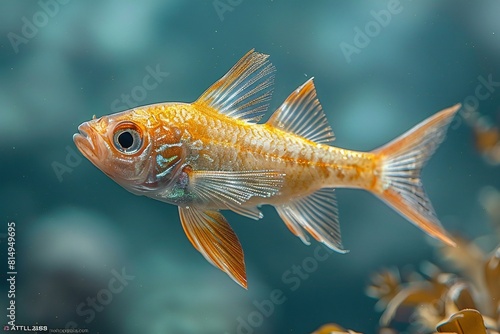 Baby swordtail fish drawing , high quality, high resolution photo