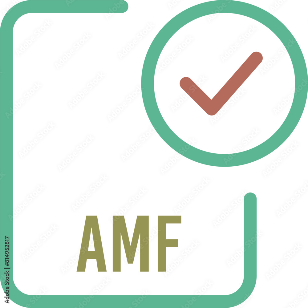 AMF File icon with checked mark AMF File icon with checked mark