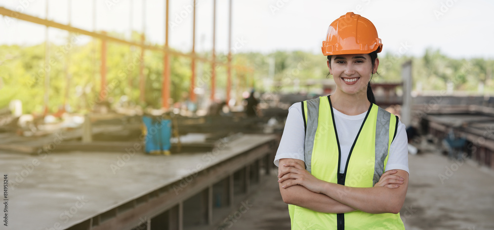female architect International engineers working at industrial plant Heavy industrial production plants female architect International engineers working at industrial plant Heavy industrial production plants