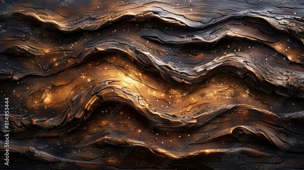 Fototapeta premium Brown wood texture lends warmth and depth to the abstract background, adding a natural element to the artistic composition.