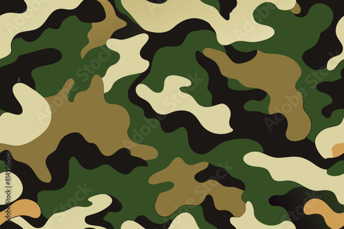 Camouflage background. Seamless pattern. Vector illustration.