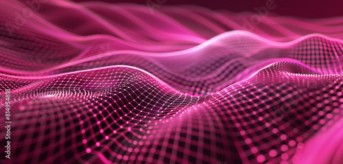 Hypnotic magenta fractal grid in swirling patterns, ideal for engaging art concepts.