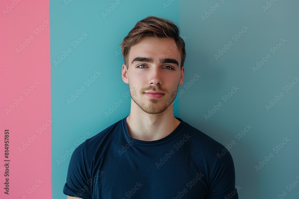 Portrait of handsome young man and space for text Portrait of handsome young man and space for text