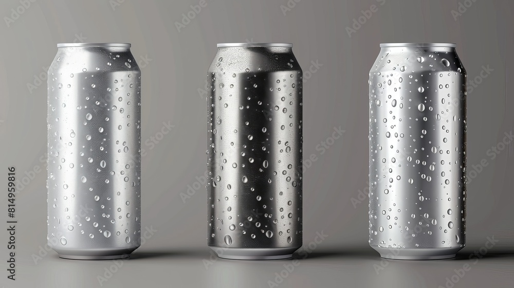 Realistic can with water drops, silver , soda, lemonade, juice or coffee and energy drink can, vector mockup. Aluminium can with water drops or aluminum tin bottle of beverage, isolated 3d object Realistic can with water drops, silver , soda, lemonade, juice or coffee and energy drink can, vector mockup. Aluminium can with water drops or aluminum tin bottle of beverage, isolated 3d object