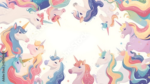 Ethereal Unicorns in a Dreamlike Pastel Landscape of Swirling Colors and Captivating Patterns