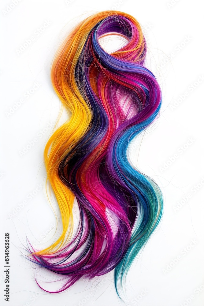 Strand of beautiful multicolored hair Strand of beautiful multicolored hair