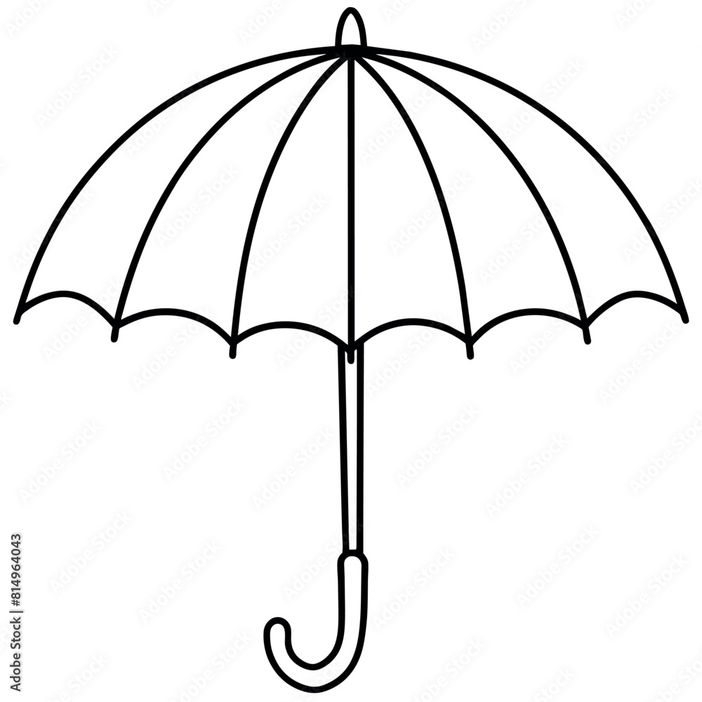 Umbrella outline coloring book page line art illustration digital drawing Umbrella outline coloring book page line art illustration digital drawing