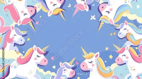 Whimsical Unicorns Frolicking in a Magical Rainbow Landscape with Pastel Skies and Clouds