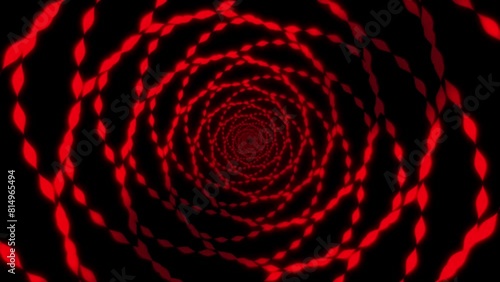 3d red abstract spiral background, looping 4K video photo
