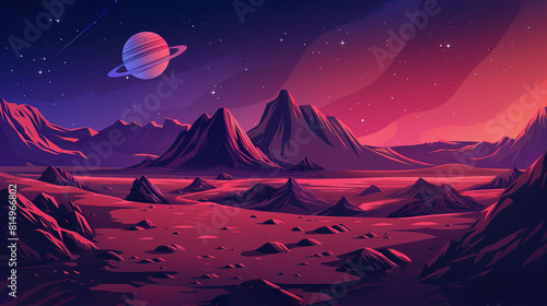 Night space game background  Illustration