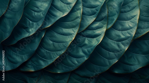  Close-up of a blue-green bird's wing pattern against a black background