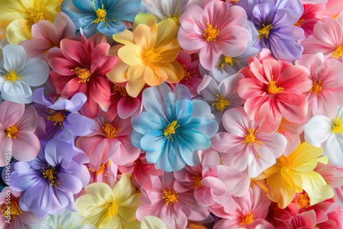 Colorful Flower Background. Hand-made Floral Bouquet for Beautiful Romantic Decor