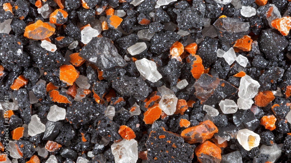 orange and white stones and pebbles atop it orange and white stones and pebbles atop it