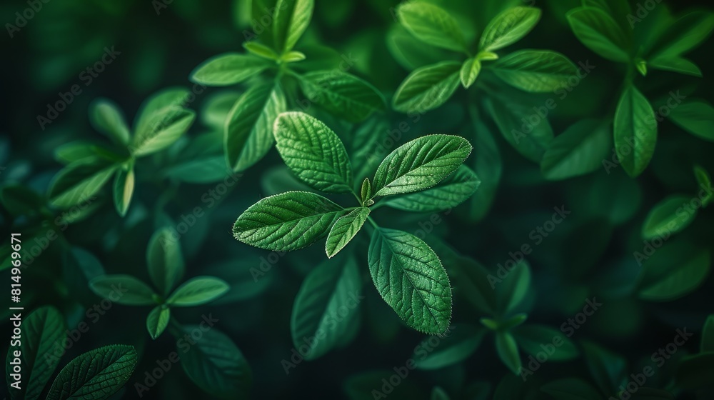 A tight shot of a verdant plant, teeming with numerous leaves both upper and lower sides A tight shot of a verdant plant, teeming with numerous leaves both upper and lower sides