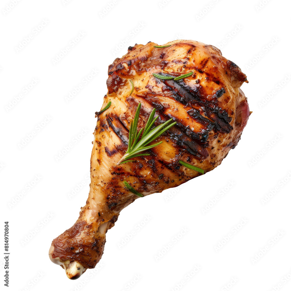 Tasty grilled chicken leg on transparent background, png file, detailed, BBQ food, graphic design, graphic resource. Tasty grilled chicken leg on transparent background, png file, detailed, BBQ food, graphic design, graphic resource.