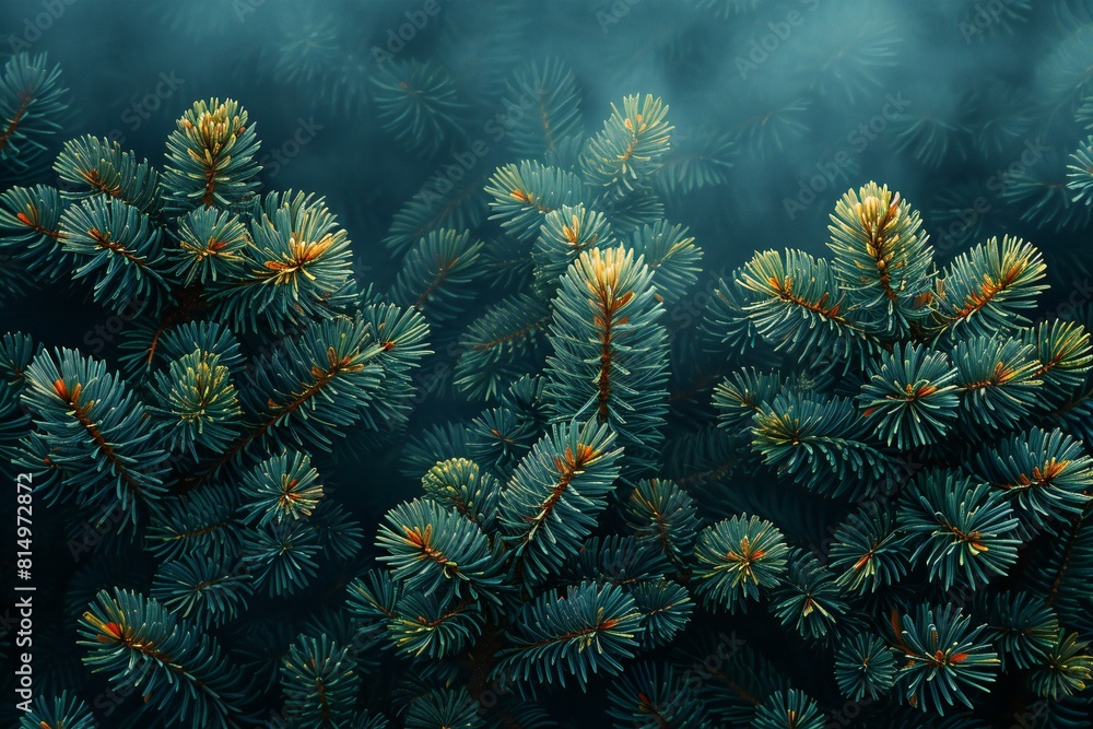 Avant-garde art style , a wallpaper with pine tree branches
