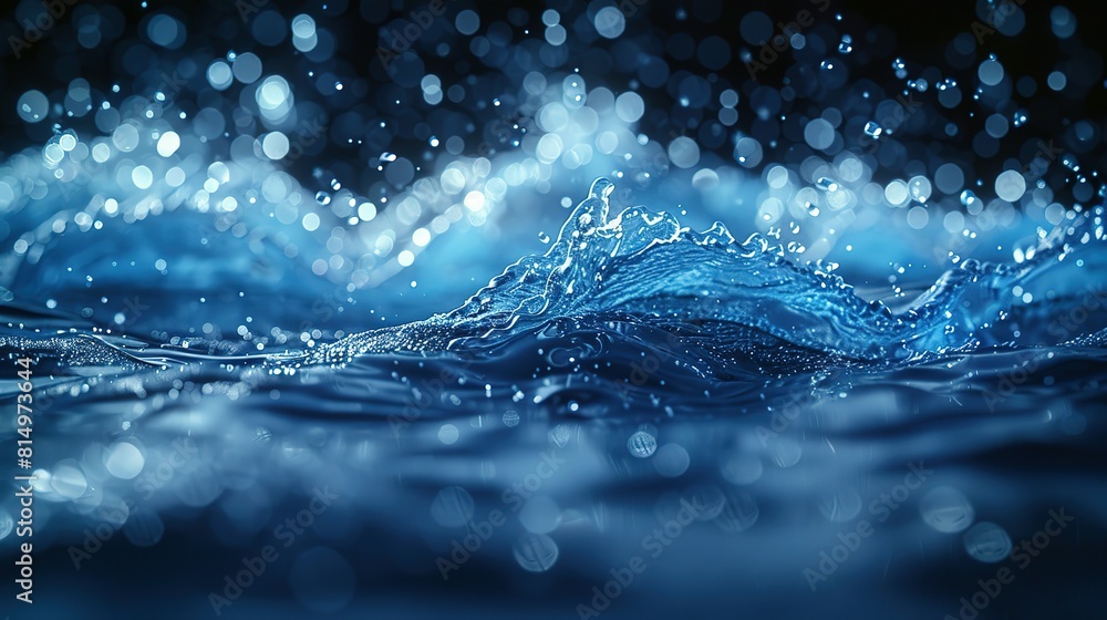 blue water molecules background, Vector 3d illustration blue water molecules background, Vector 3d illustration