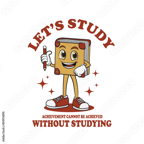 book cartoon mascot characters Illustration