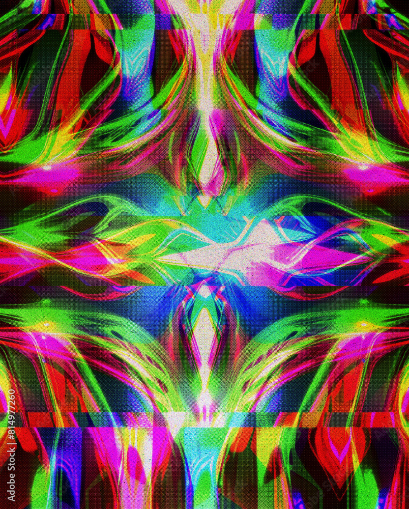 Thought-Provoking Art - Vibrant psychedelic wavy pattern - This image features intense, multicolored wavy patterns creating a psychedelic effect reminiscent of the 1960s and 70s visual art styles. Thought-Provoking Art - Vibrant psychedelic wavy pattern - This image features intense, multicolored wavy patterns creating a psychedelic effect reminiscent of the 1960s and 70s visual art styles.