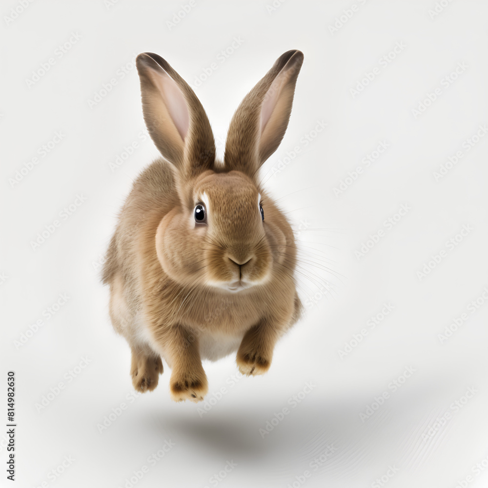 Obraz premium rabbit jumping isolated on white