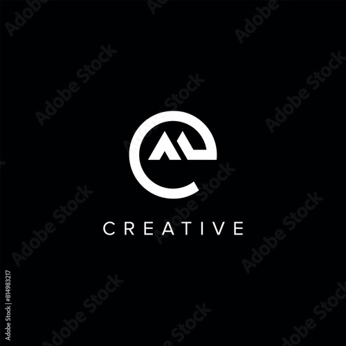 EM ME Alphabet Letter logo design. Initial Vector symbol.