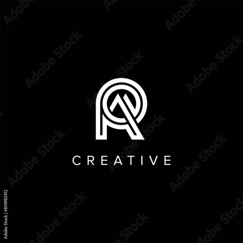 RM MR Alphabet Letter logo design. Initial Vector symbol.