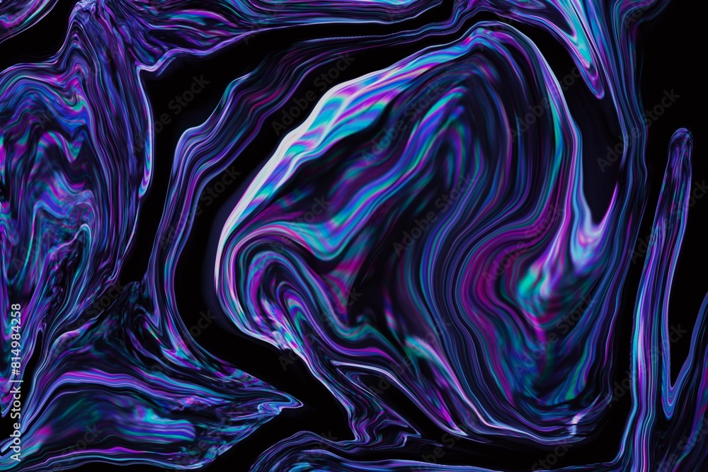 Obraz premium blue wave liquid abstract 3D