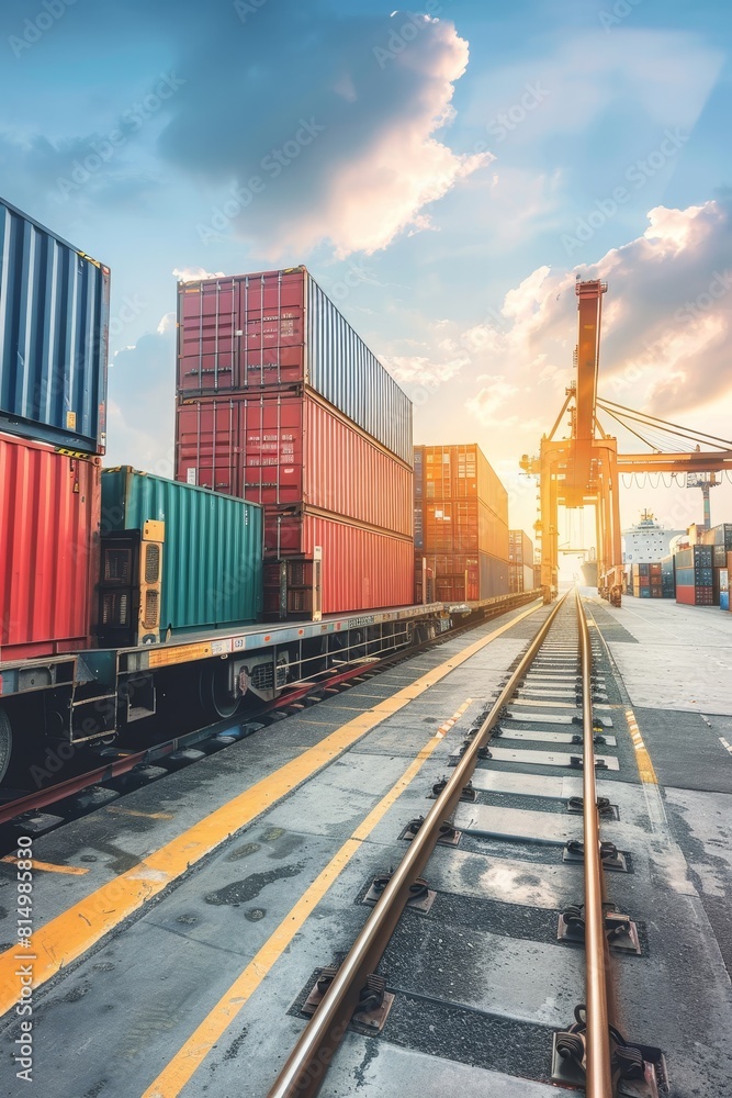 Fototapeta premium Global trade network key shipping routes and supply chain logistics mapping for navigation