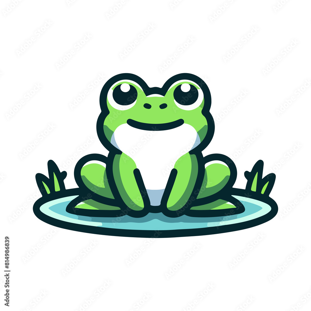 Obraz premium cute icon character frog
