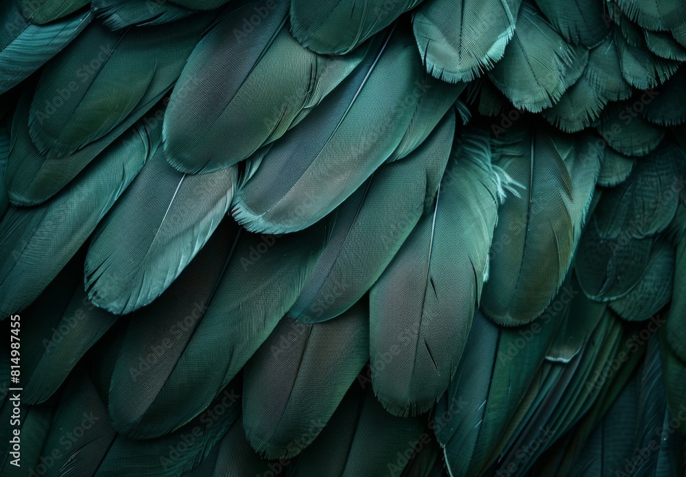 Feather texture background in beautiful dark green viridian vintage color trends Feather texture background in beautiful dark green viridian vintage color trends