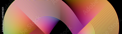 Bright color arc shape.