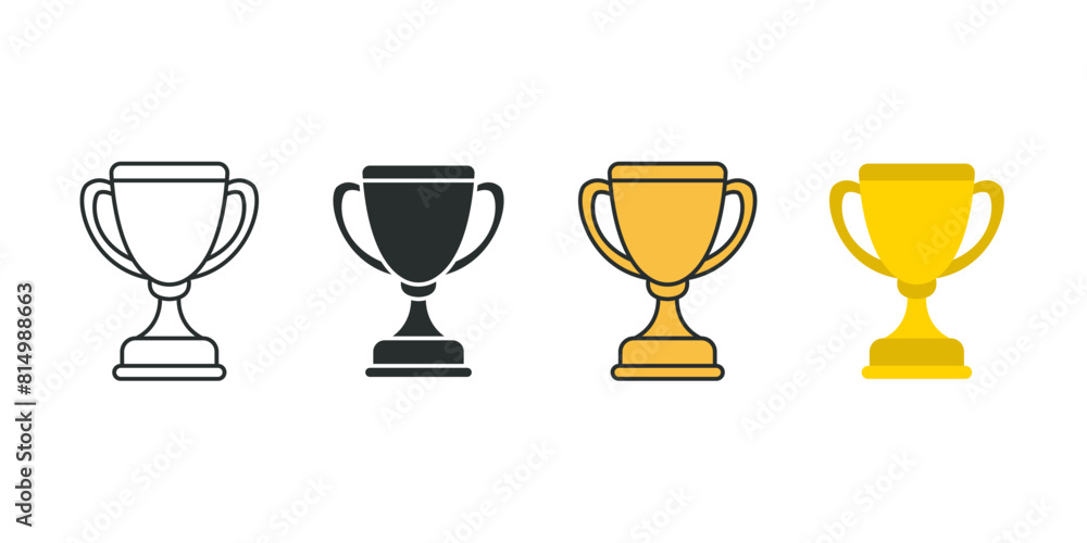 Trophy Icon symbol vector illustration isolated on white background Trophy Icon symbol vector illustration isolated on white background