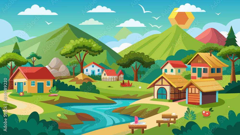 village scenery and svg file village scenery and svg file