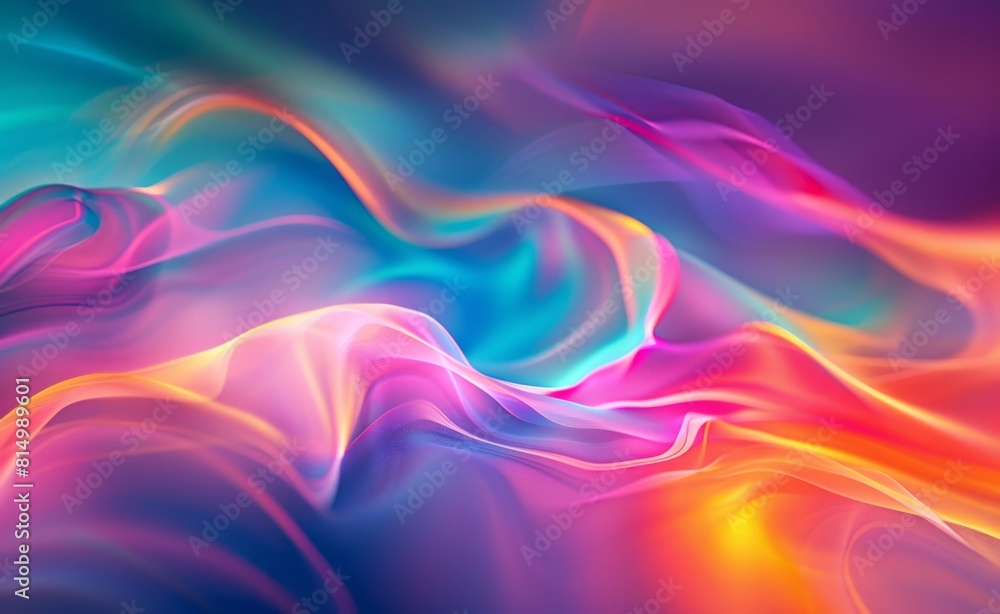 Neon Glow Abstract Wavy Background Neon Glow Abstract Wavy Background