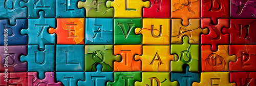 Interactive Online Word Puzzle Game with Alphabet Jigsaw Pieces