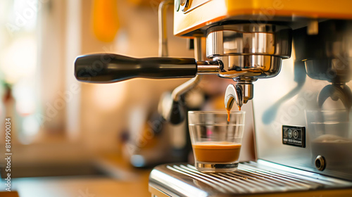 espresso machine pouring coffee