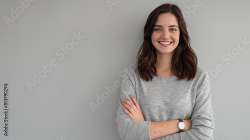The Smiling Woman in Casual Wear