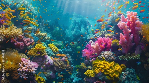 coral reef in sea