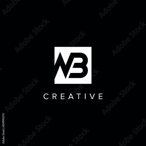 NB BN Alphabet Letter logo design. Initial Vector symbol.