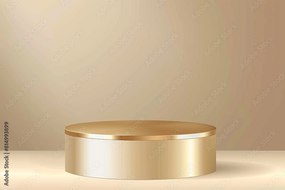 3D rendering of a gold podium with a spotlight. 3D rendering of a gold podium with a spotlight.