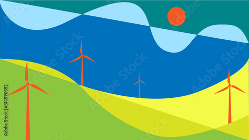 Wind Turbine Fun Horizontal Landscape