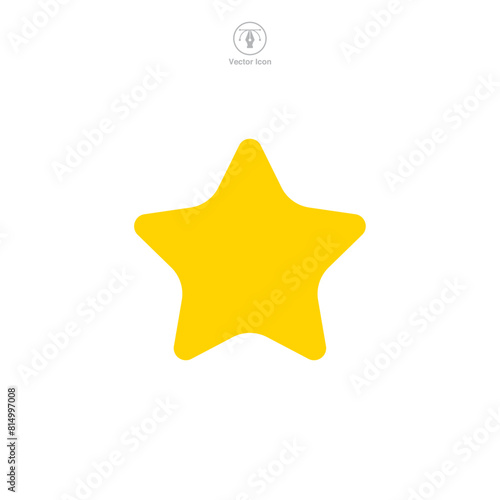 Star Icon symbol vector illustration isolated on white background