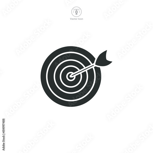 Target and Goal Icon symbol vector illustration isolated on white background