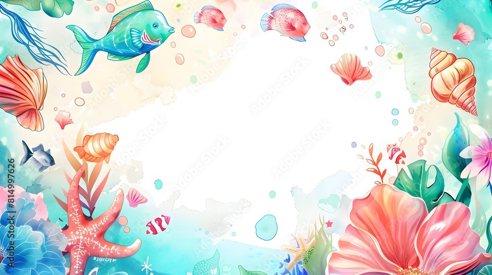 Vibrant Underwater Oasis Teeming with Diverse Marine Life and Coral Reef Vibrant Underwater Oasis Teeming with Diverse Marine Life and Coral Reef