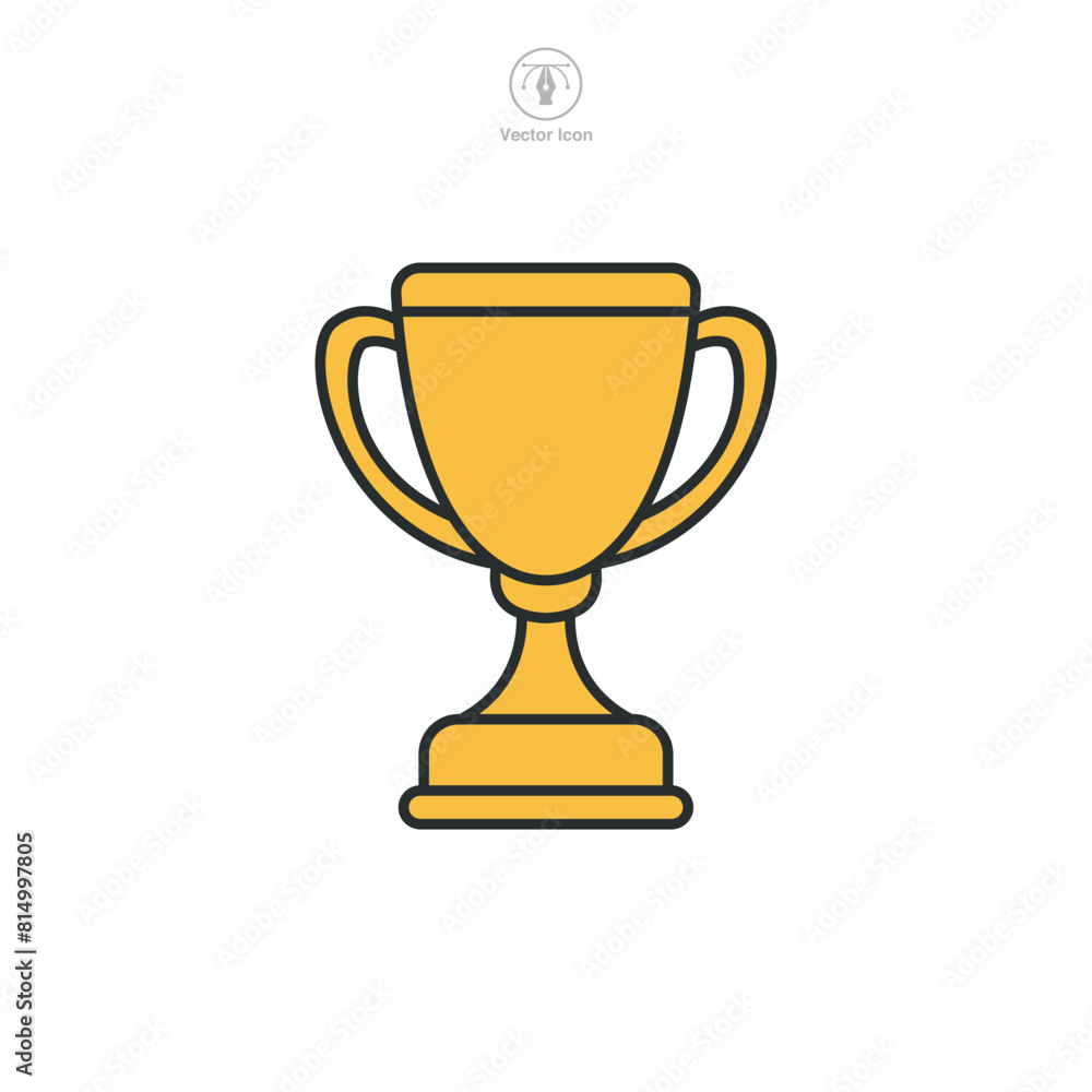 Trophy Icon symbol vector illustration isolated on white background Trophy Icon symbol vector illustration isolated on white background